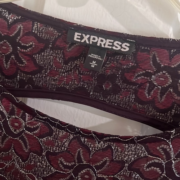 Express lace open back fitted dress - Picture 2 of 6